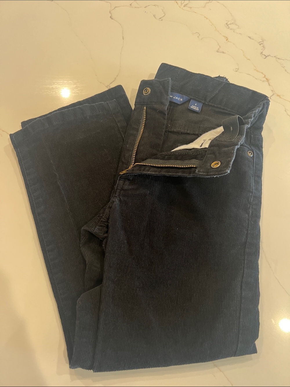 Janie and Jack Black Corduroy Boys Pants-Size 6